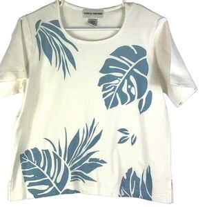 Cathy Daniels short sleeve embellished Summer top Sz M